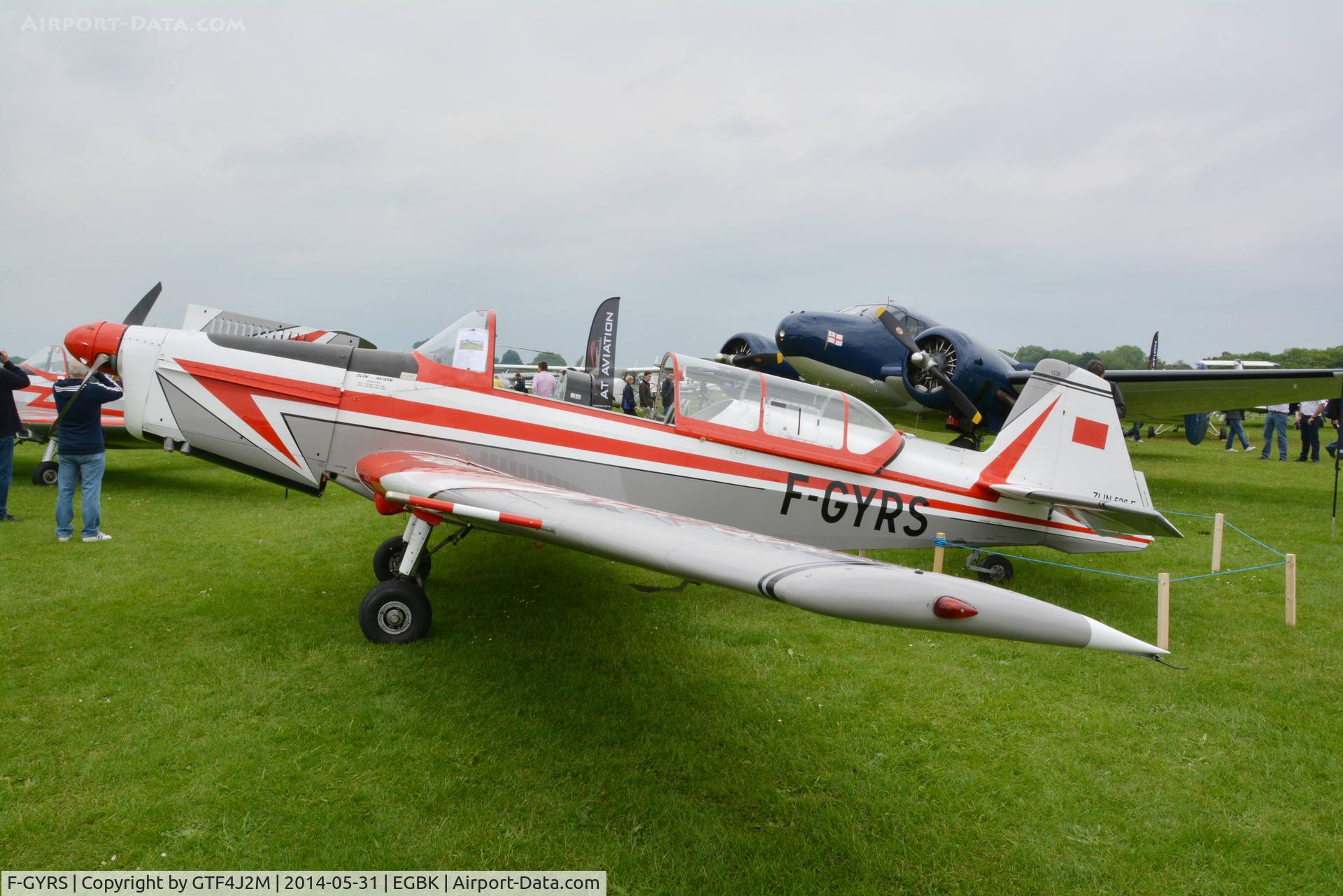 F-GYRS, 1971 Zlin Z-526F Trener Master C/N 1238, F-GYRS at Aero Expo Sywell 31.5.14
