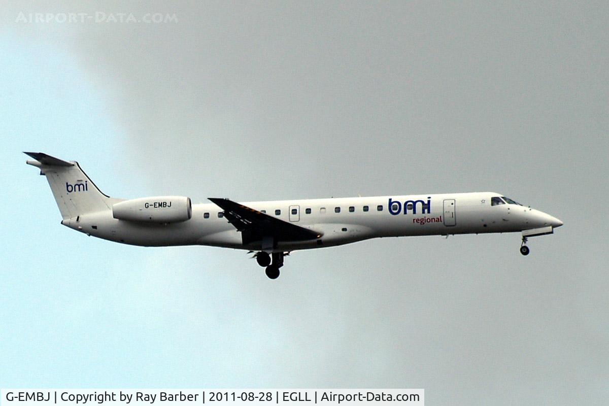 G-EMBJ, 1999 Embraer ERJ-145EU (EMB-145EU) C/N 145134, Embraer ERJ-145EP [145134] (bmi Regional) Home~G 28/08/2011. On approach 27L.