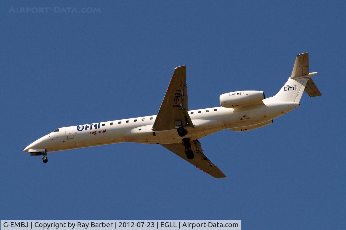 G-EMBJ, 1999 Embraer ERJ-145EU (EMB-145EU) C/N 145134, Embraer ERJ-145EP [145134] (bmi Regional) Home~G 23/07/2012. On approach 27R.