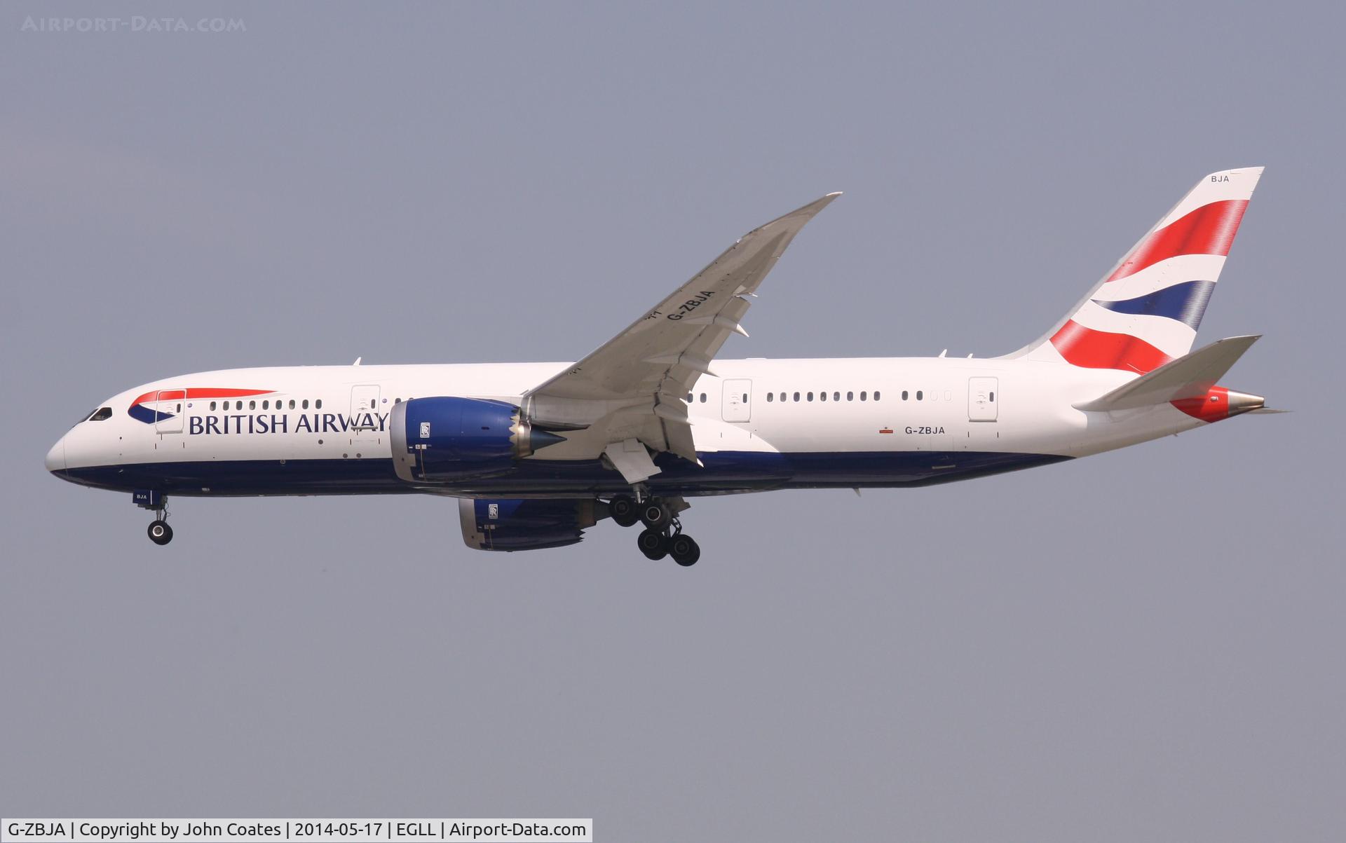 G-ZBJA, 2013 Boeing 787-8 Dreamliner C/N 38609, Arriving 27L