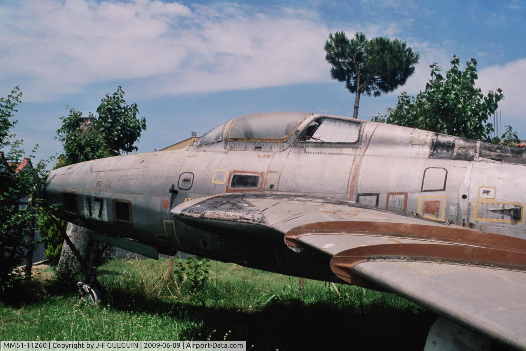 MM51-11260, Republic RF-84F-15-RE Thunderflash C/N 141, On display in Parco Ditellandia, Castel Volturno, Italy.