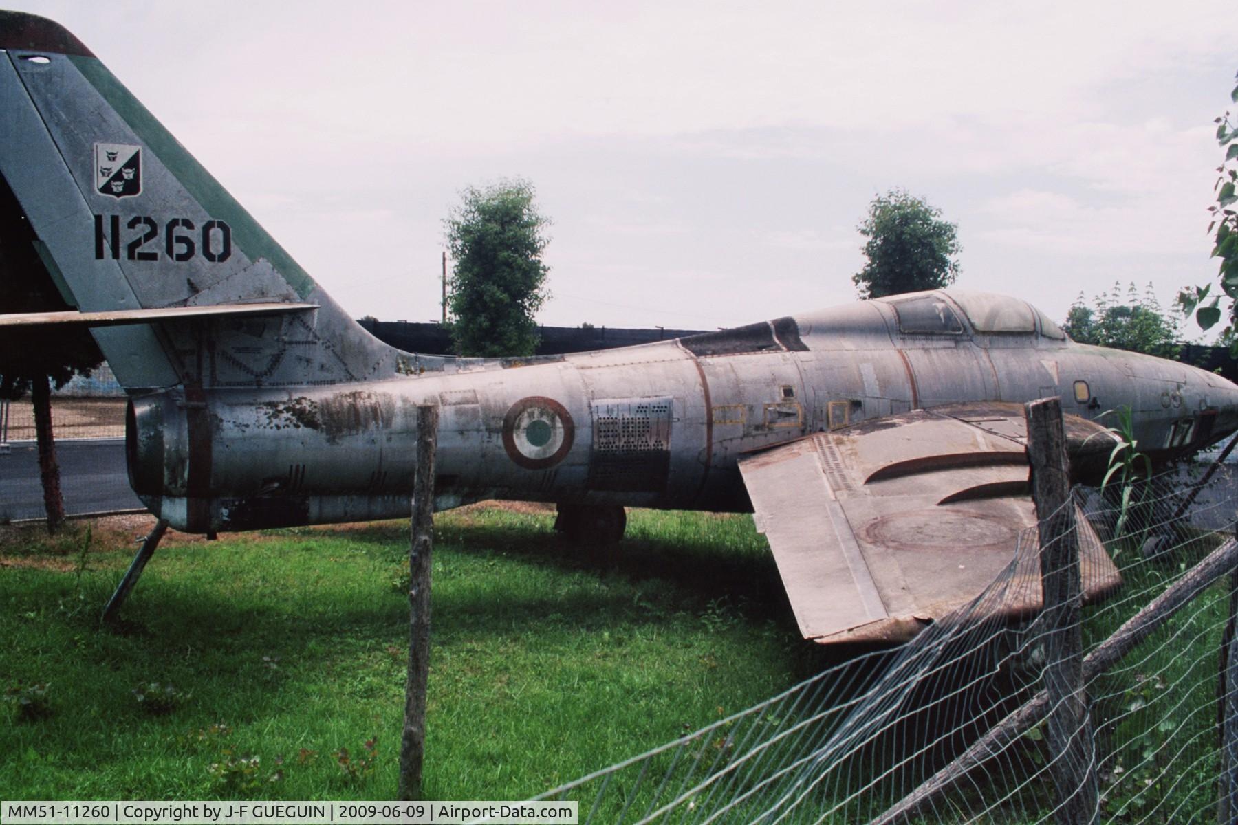 MM51-11260, Republic RF-84F-15-RE Thunderflash C/N 141, On display in Parco Ditellandia, Castel Volturno, Italy.