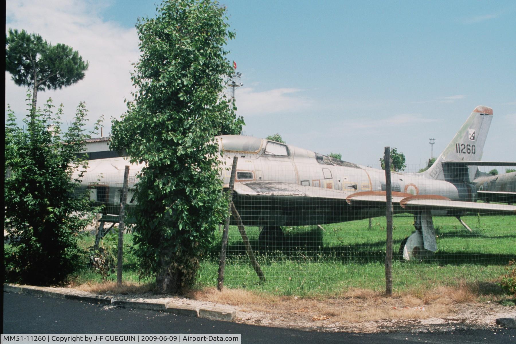 MM51-11260, Republic RF-84F-15-RE Thunderflash C/N 141, On display in Parco Ditellandia, Castel Volturno, Italy.
