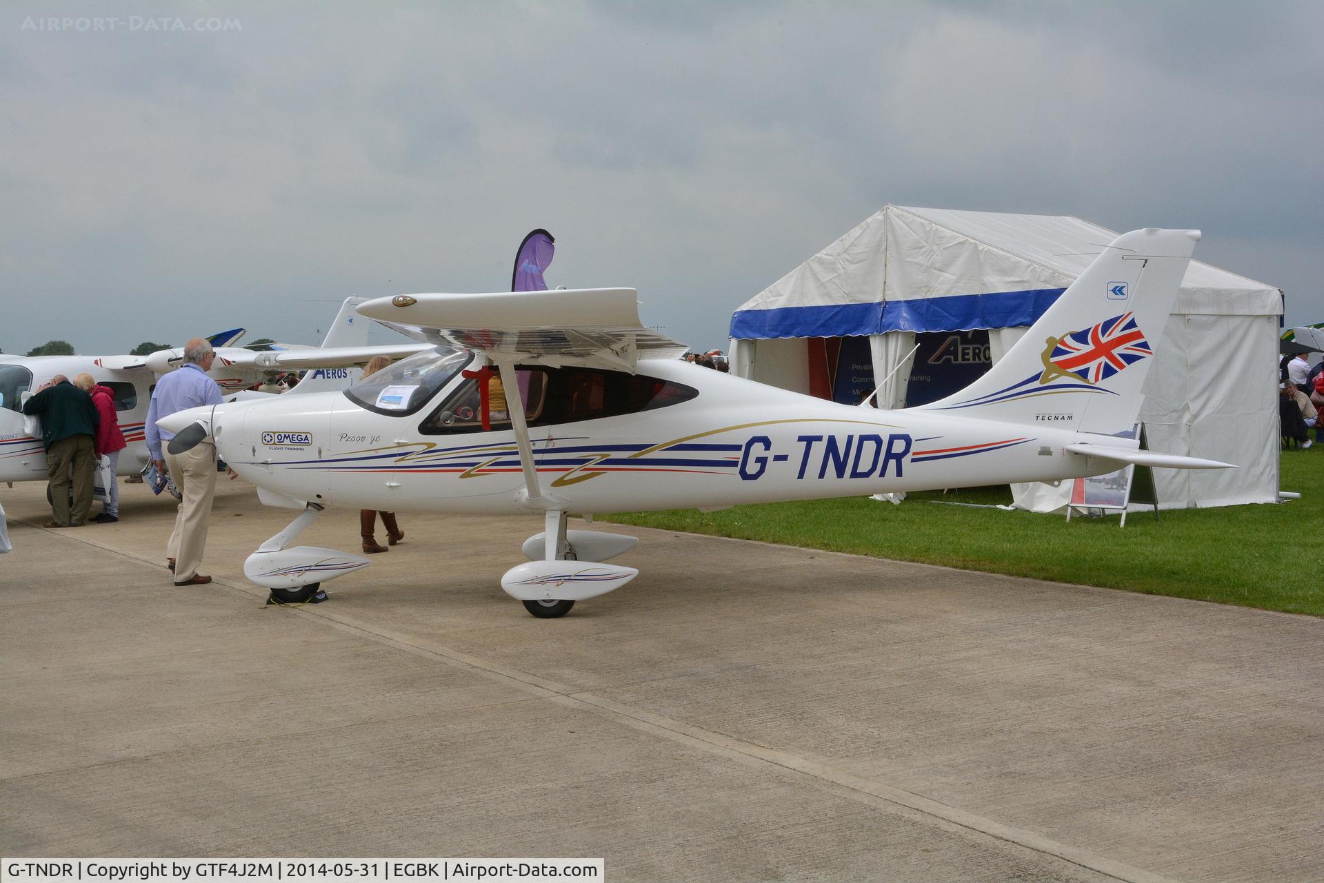 G-TNDR, 2014 Tecnam P-2008JC C/N 1035, G-TNDR at Aero Expo Sywell 31.5.14