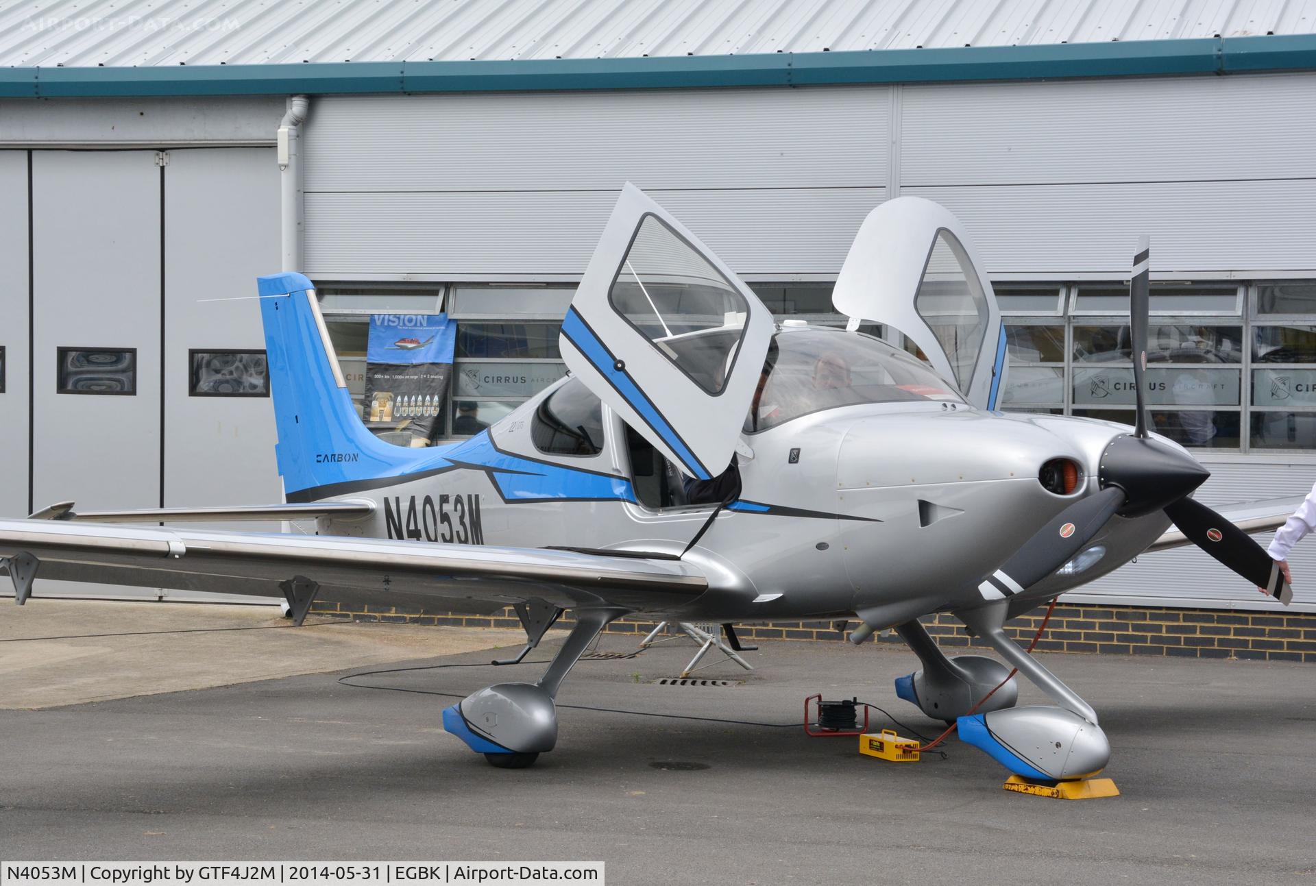 N4053M, 2014 Cirrus SR22 C/N 4053, N4053M at Aero Expo Sywell 31.5.14