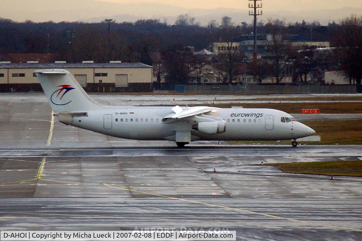 D-AHOI, 1990 British Aerospace BAe.146-300A C/N E3187, At Frankfurt