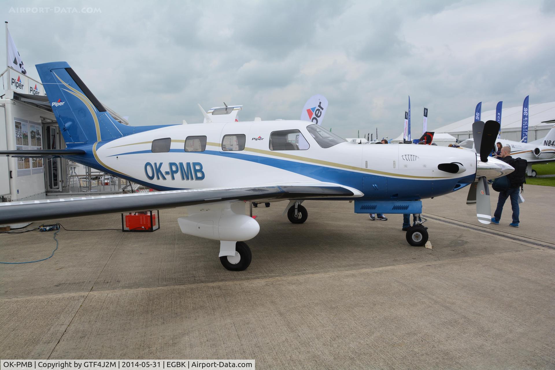 OK-PMB, Piper PA-46-500TP Malibu Meridian C/N 4697533, OK-PMB at Aero Expo Sywell 31.5.14