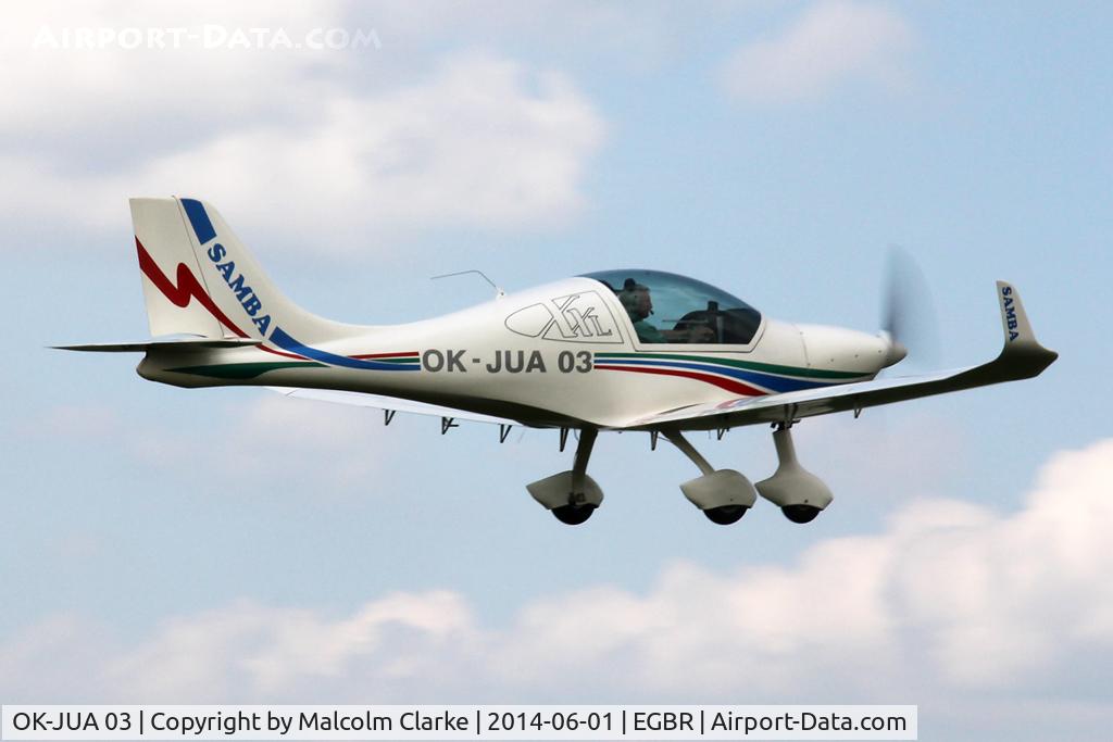 OK-JUA 03, Urban Air UFM-10 Samba C/N Not found OK-JUA 03, Urban Air UFM-10 Samba at The Real Aeroplane Club's Biplane and Open Cockpit Fly-In, Breighton Airfield UK, June 1st 2014.