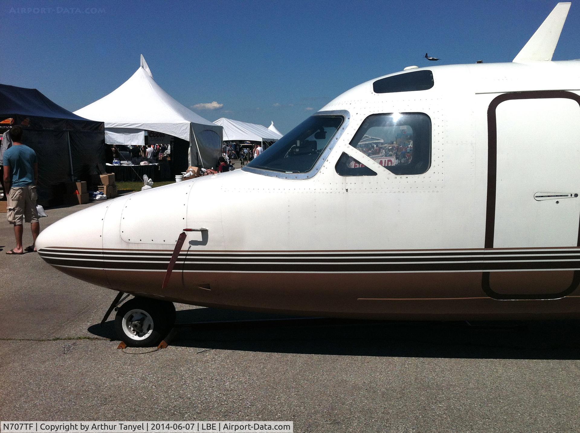 N707TF, 1972 Israel Aircraft Industries Westwind 1123 C/N 155, On display @ the Westmoreland County Airshow