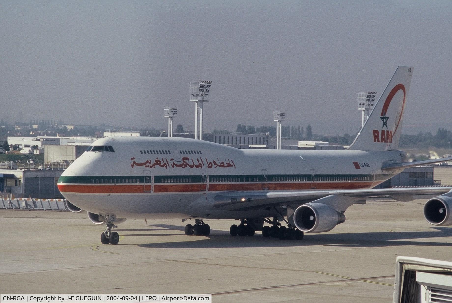 CN-RGA, 1993 Boeing 747-428 C/N 25629, CN-RGA at Paris-Orly airport.