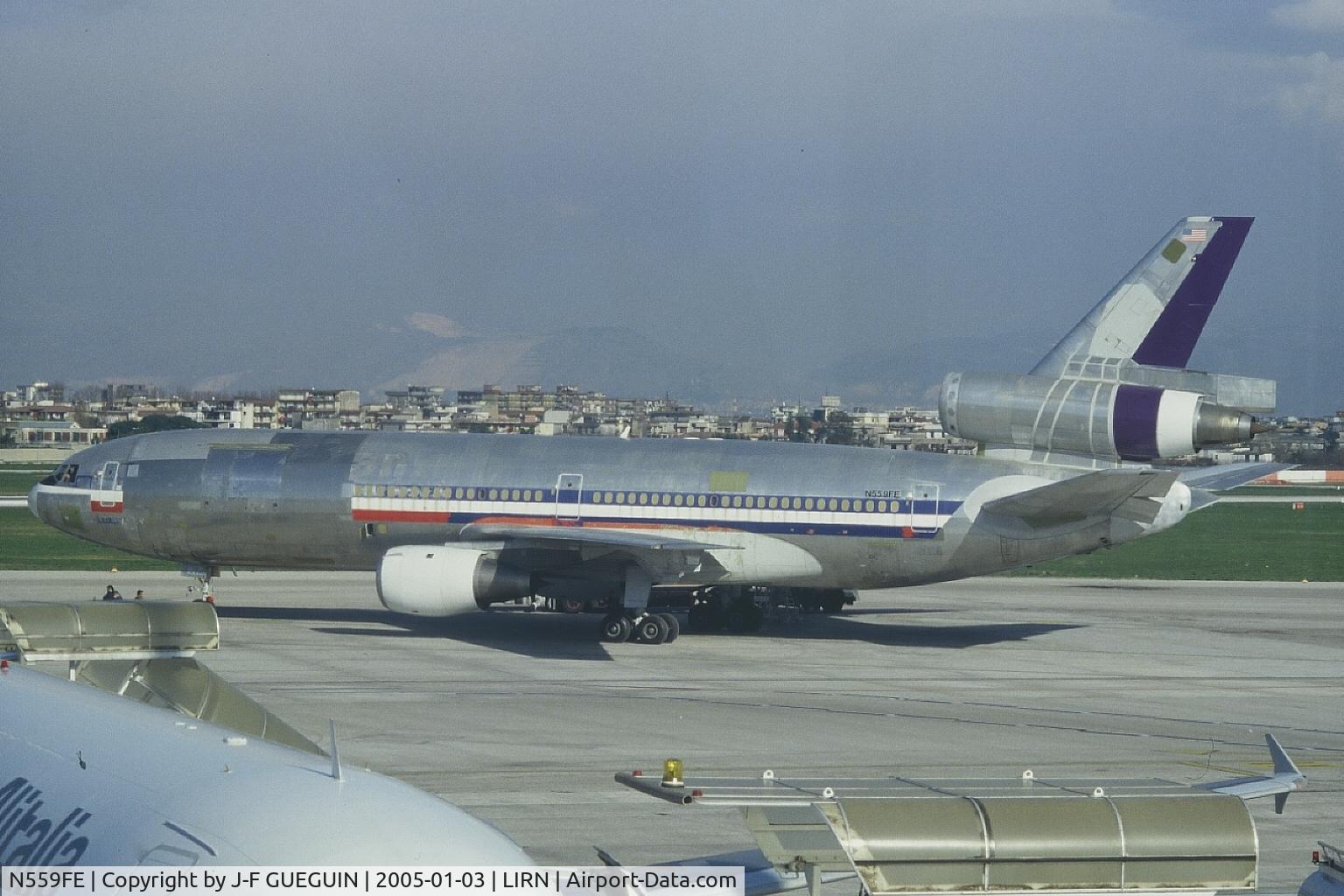 N559FE, 1973 McDonnell Douglas MD-10-10F C/N 46930, N559FE waiting at Naples-Capodichino.