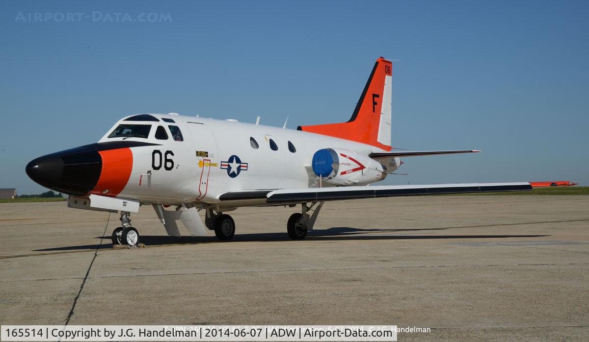 165514, Rockwell T-39N Sabreliner C/N 282-030, At NAF Washington.
