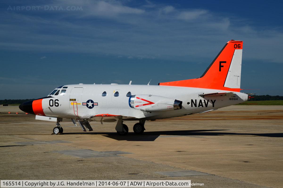 165514, Rockwell T-39N Sabreliner C/N 282-030, At NAF Washington.