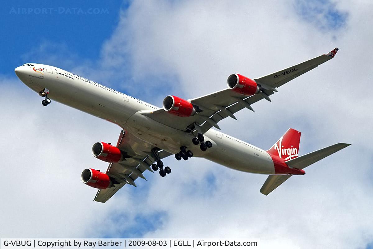 G-VBUG, 2007 Airbus A340-642 C/N 804, Airbus A340-642 [804] (Virgin Atlantic) Home~G 03/08/2009