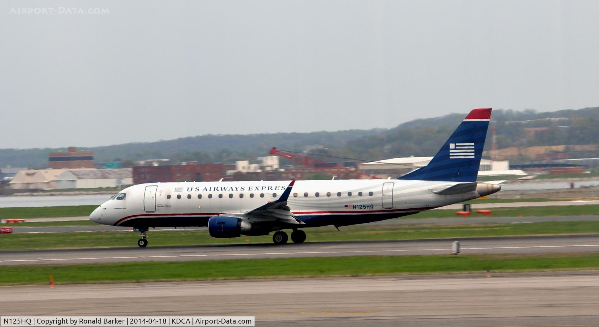 N125HQ, 2007 Embraer 175LR (ERJ-170-200LR) C/N 17000202, Takeoff Reagan