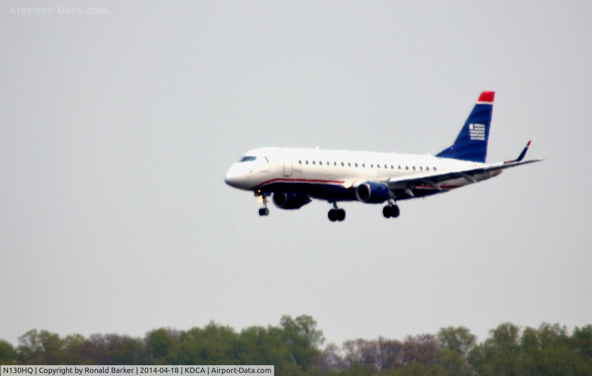 N130HQ, 2008 Embraer 175LR (ERJ-170-200LR) C/N 17000212, Landing approach to short runway Reagan