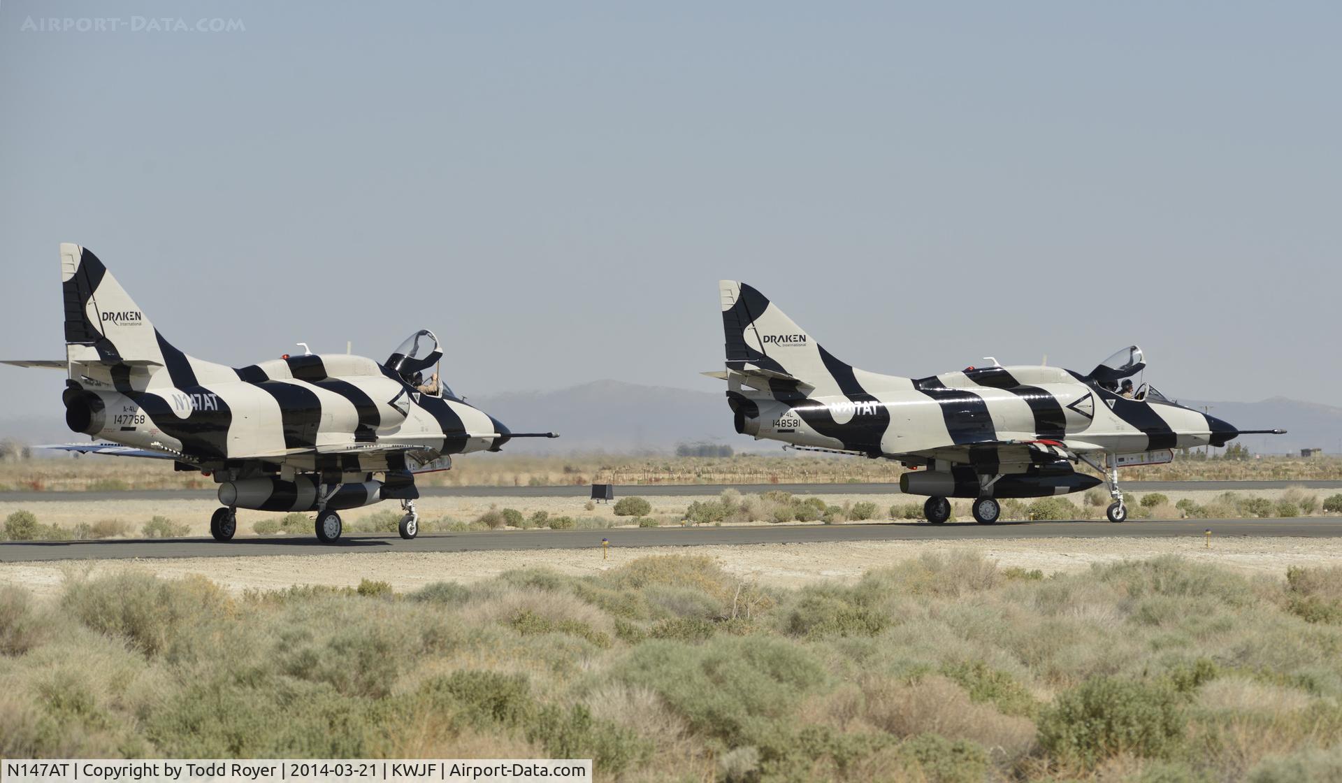 N147AT, 1961 Douglas A4D-2N Skyhawk C/N 12532, Taxiing to parking