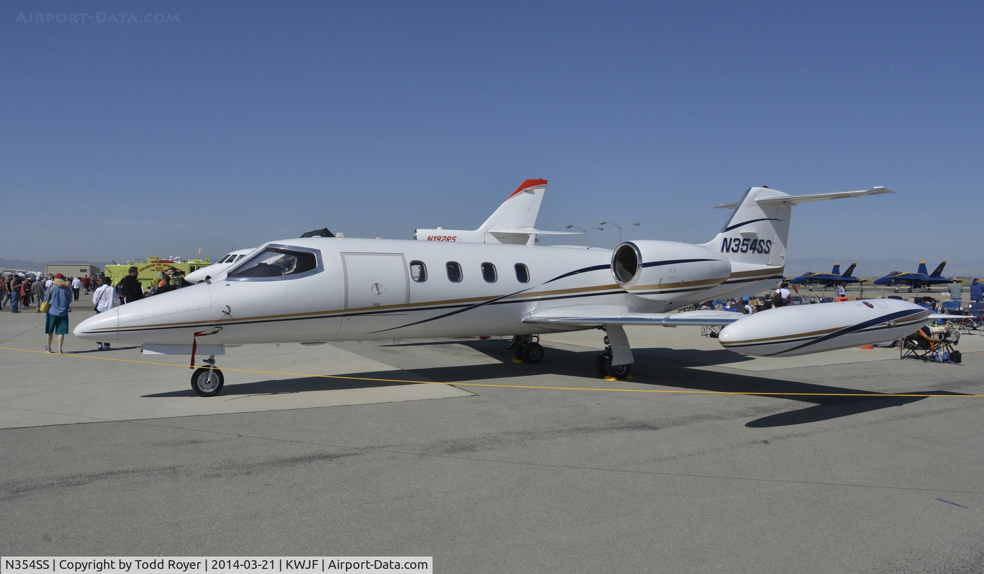 N354SS, Learjet Inc 35A C/N 112, On display at the Los Angeles Airshow