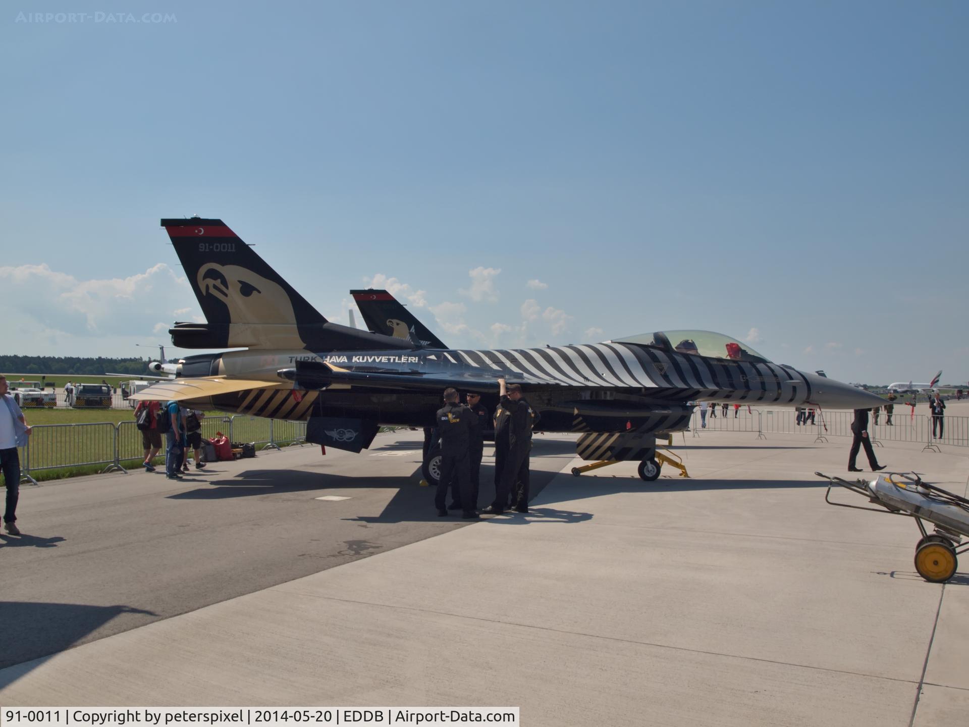 91-0011, TAI (Turkish Aerospace Industries) F-16C Fighting Falcon C/N 4R-91, ILA Berlin Air Show 2014