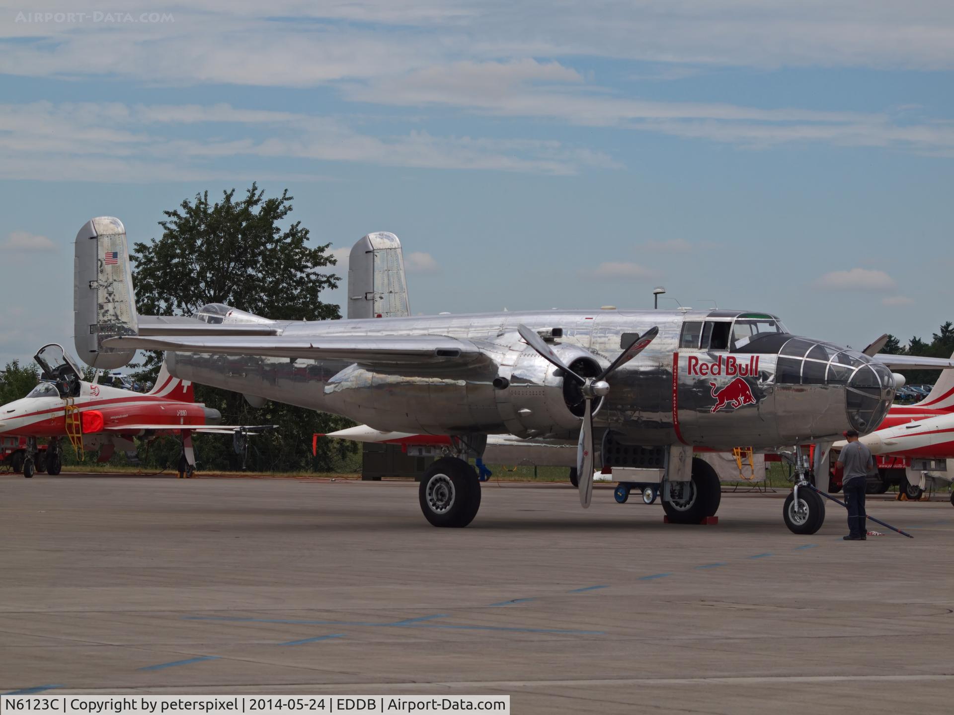 N6123C, 1945 North American B-25J-30-NC Mitchell Mitchell C/N 108-47647, ILA Berlin Air Show 2014