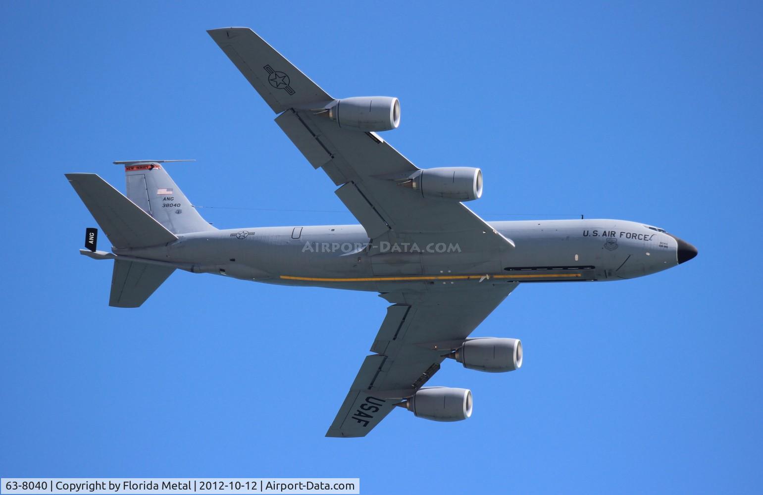 63-8040, 1963 Boeing KC-135R Stratotanker C/N 18657, KC-135 over Daytona Beach