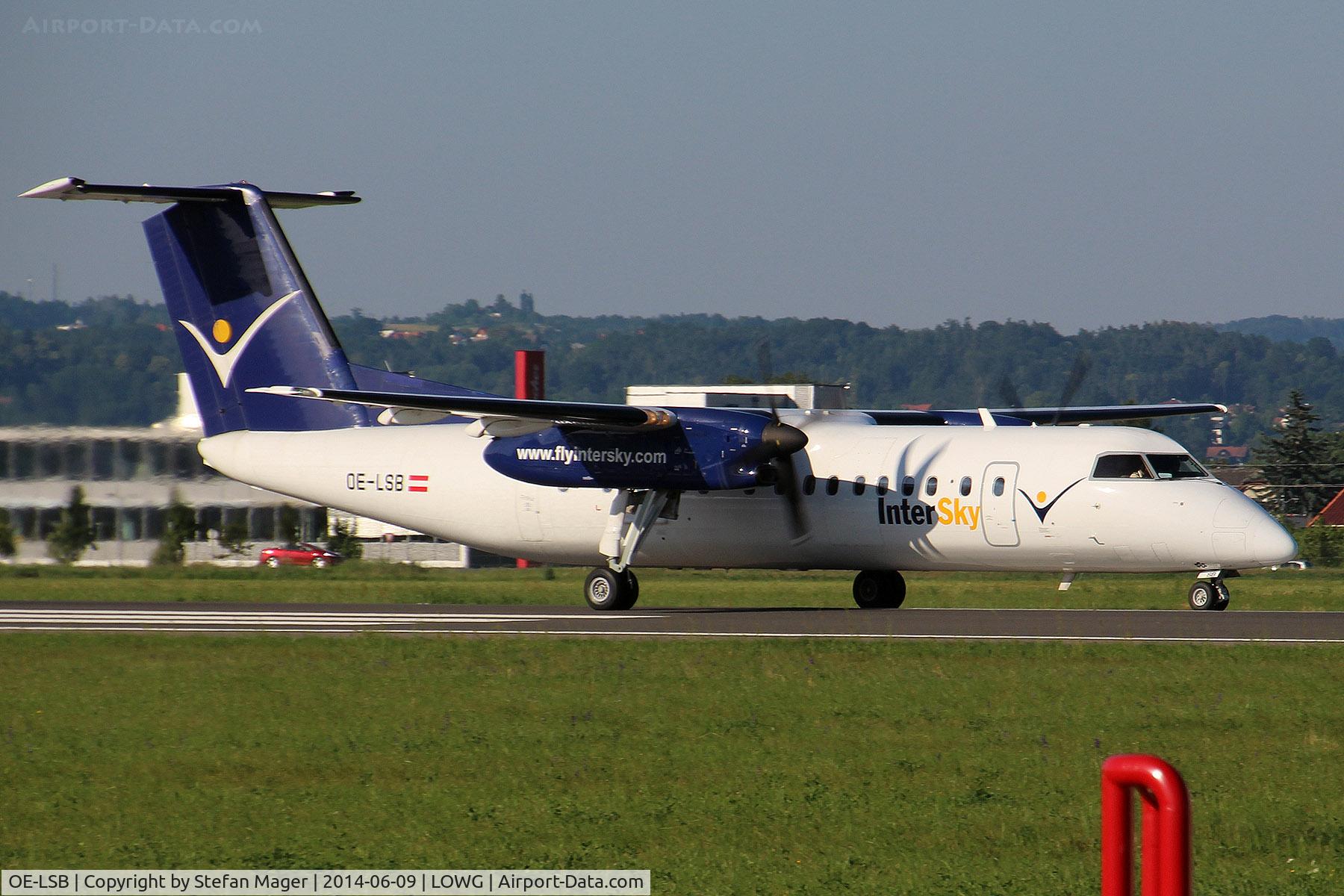 OE-LSB, 1998 De Havilland Canada DHC-8-314Q Dash 8 C/N 525, Intersky Dash 8-300 @GRZ