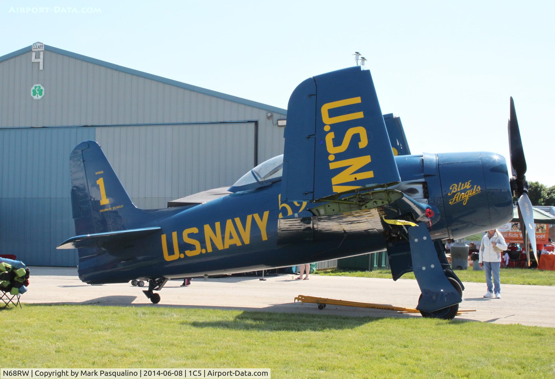 N68RW, 1947 Grumman F8F-2 (G58) Bearcat C/N D.1162, Grumman F8F-2
