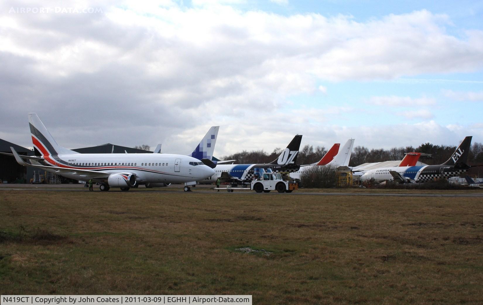 N419CT, 1991 Boeing 737-529 C/N 25419, With friends at European