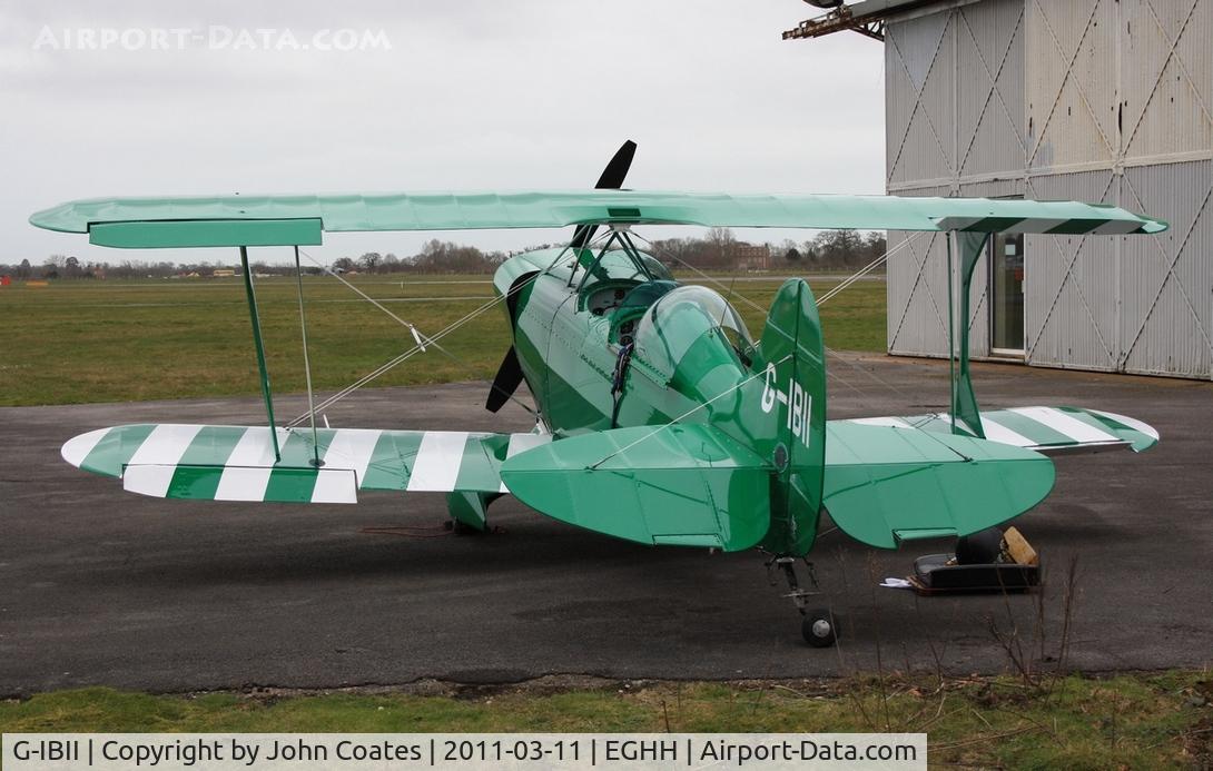 G-IBII, 1977 Pitts S-2A Special C/N 2147, Departing after repaint