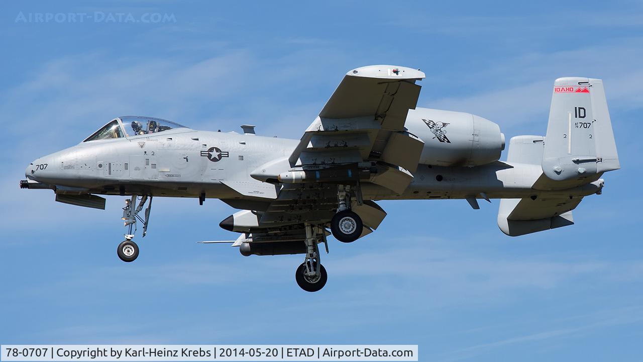 78-0707, 1978 Fairchild Republic A-10C Thunderbolt II C/N A10-0327, US Air Force