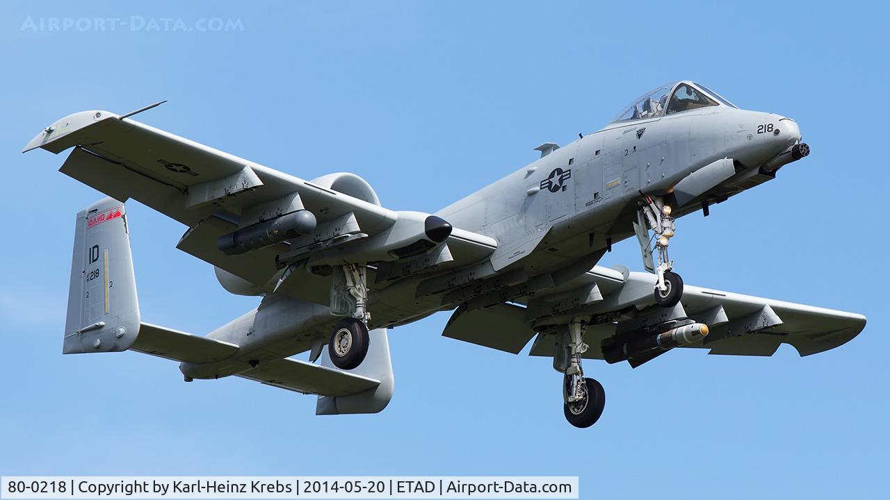 80-0218, 1980 Fairchild Republic A-10C Thunderbolt II C/N A10-0568, US Air Force