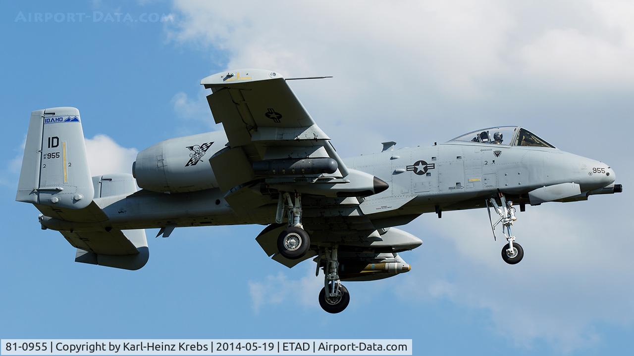 81-0955, 1981 Fairchild Republic A-10C Thunderbolt II C/N A10-0650, US Air Force