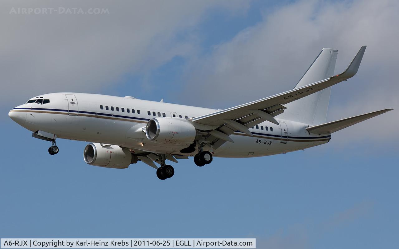 A6-RJX, 1999 Boeing 737-7AK BBJ C/N 29865, Royal Jet