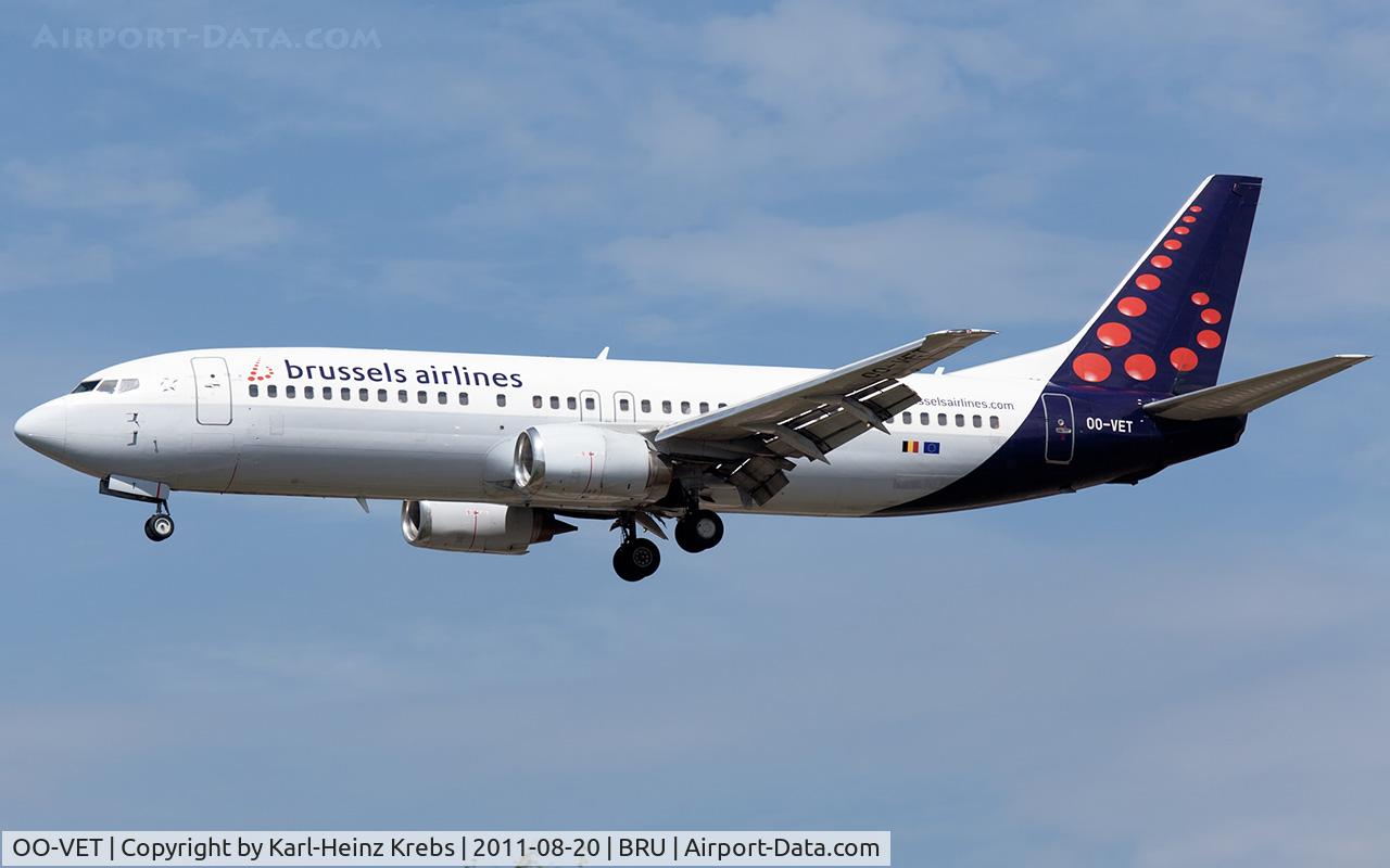 OO-VET, 1998 Boeing 737-4Q8 C/N 28202, Brussels Airlines