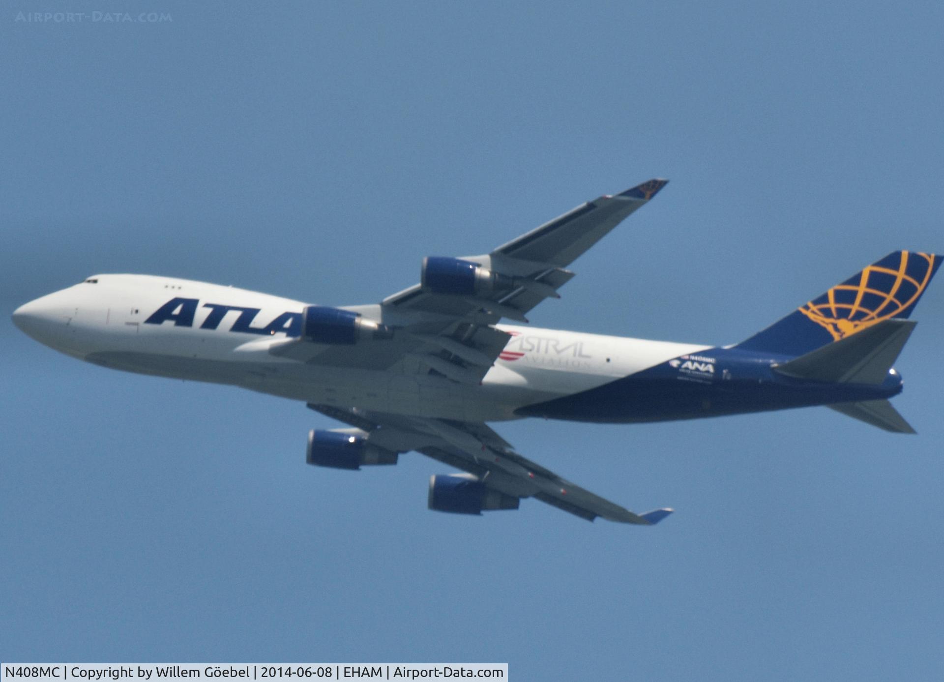 N408MC, 1998 Boeing 747-47UF C/N 29261, Take off from runway 36C off schiphol airport