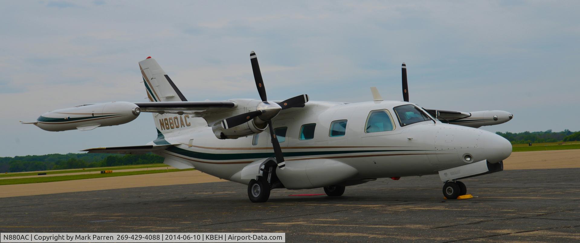 N880AC, 1982 Mitsubishi MU-2B-60 Marquise C/N 1559SA, Stopped by Benton Harbor, MI