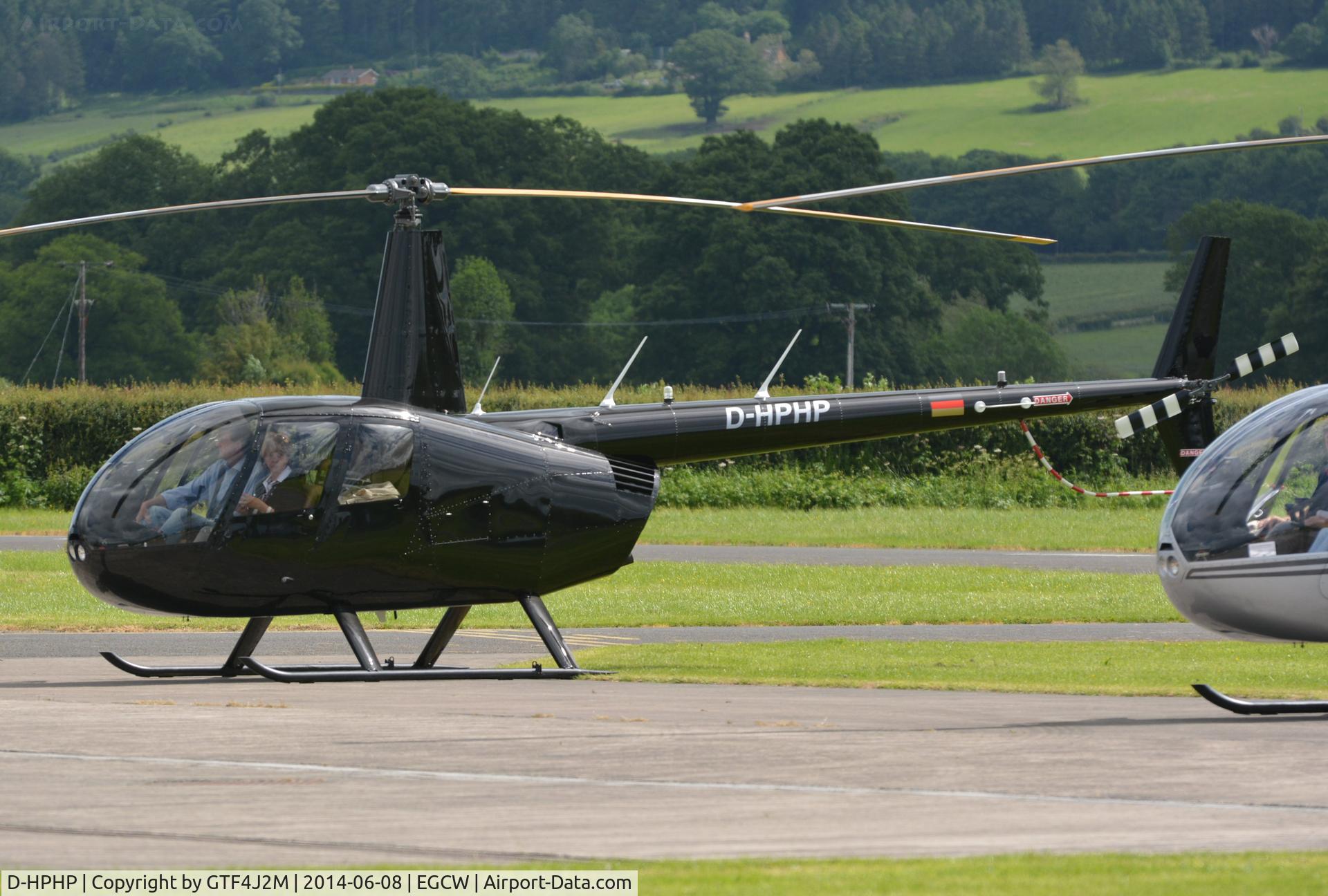 D-HPHP, Robinson R44  Raven II C/N 13284, D-HPHP at Welshpool 8.6.14