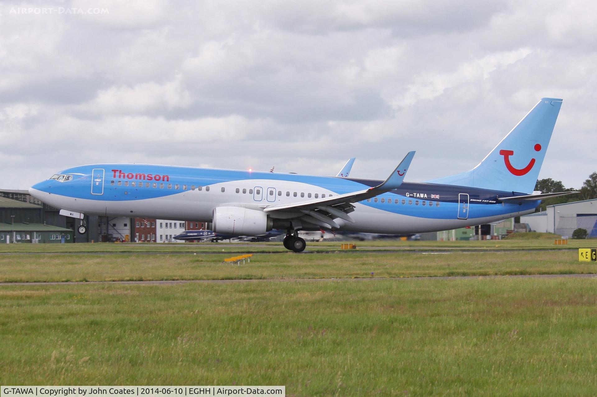 G-TAWA, 2012 Boeing 737-8K5 C/N 37264, Touchdown 26