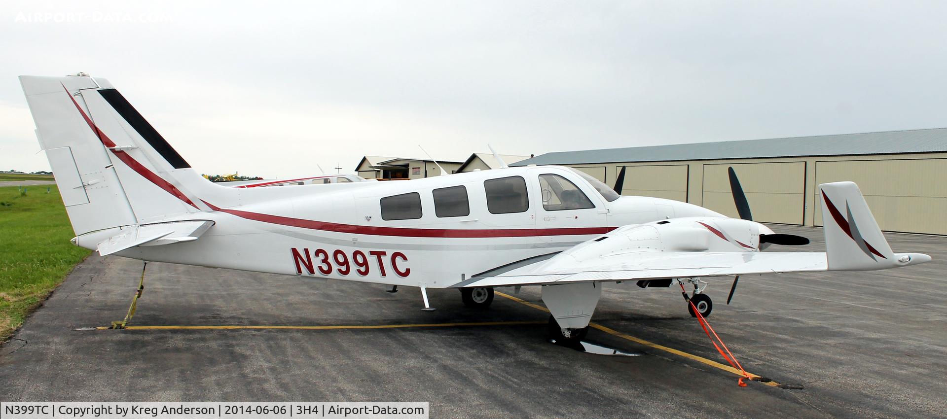 N399TC, 1980 Beech 58P Baron C/N TJ-294, Beech 58P Baron on the ramp in Hillsboro, ND.