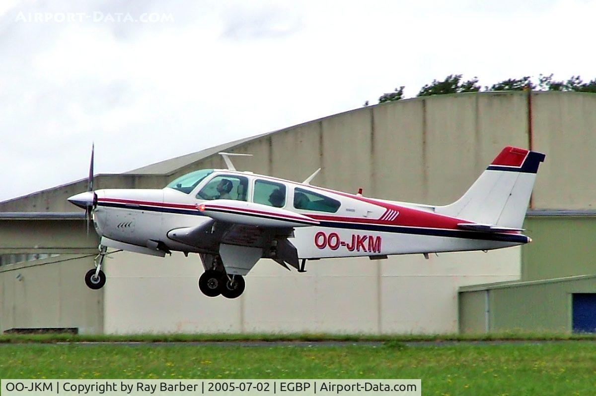 OO-JKM, 1974 Beech F33A Bonanza C/N CE487, Beech F33A Bonanza [CE-487] Kemble~G 02/07/2005