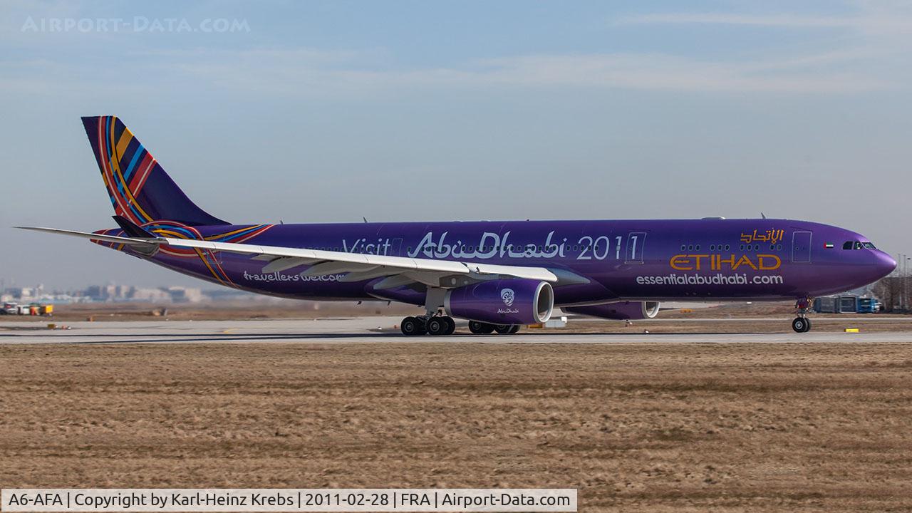 A6-AFA, 2009 Airbus A330-343X C/N 1071, Etihad special color