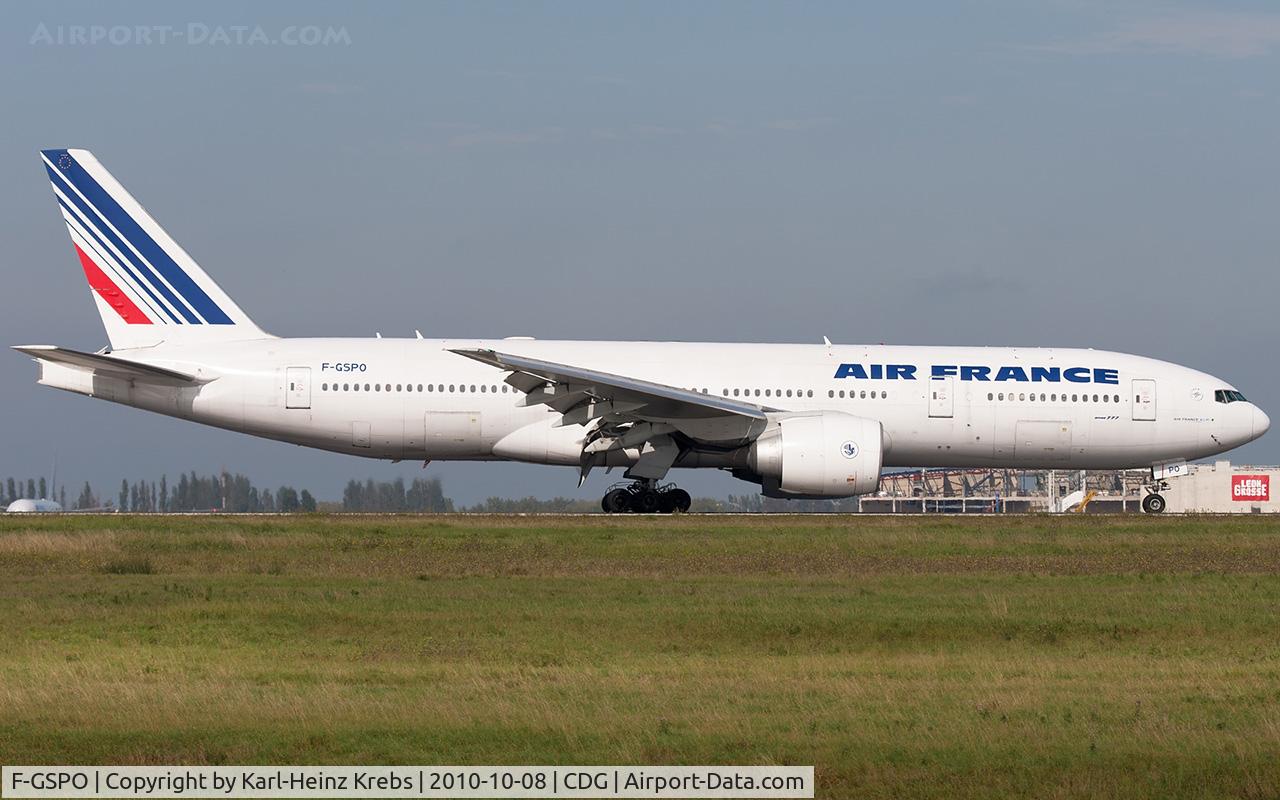 F-GSPO, 2001 Boeing 777-228/ER C/N 30614, Air France