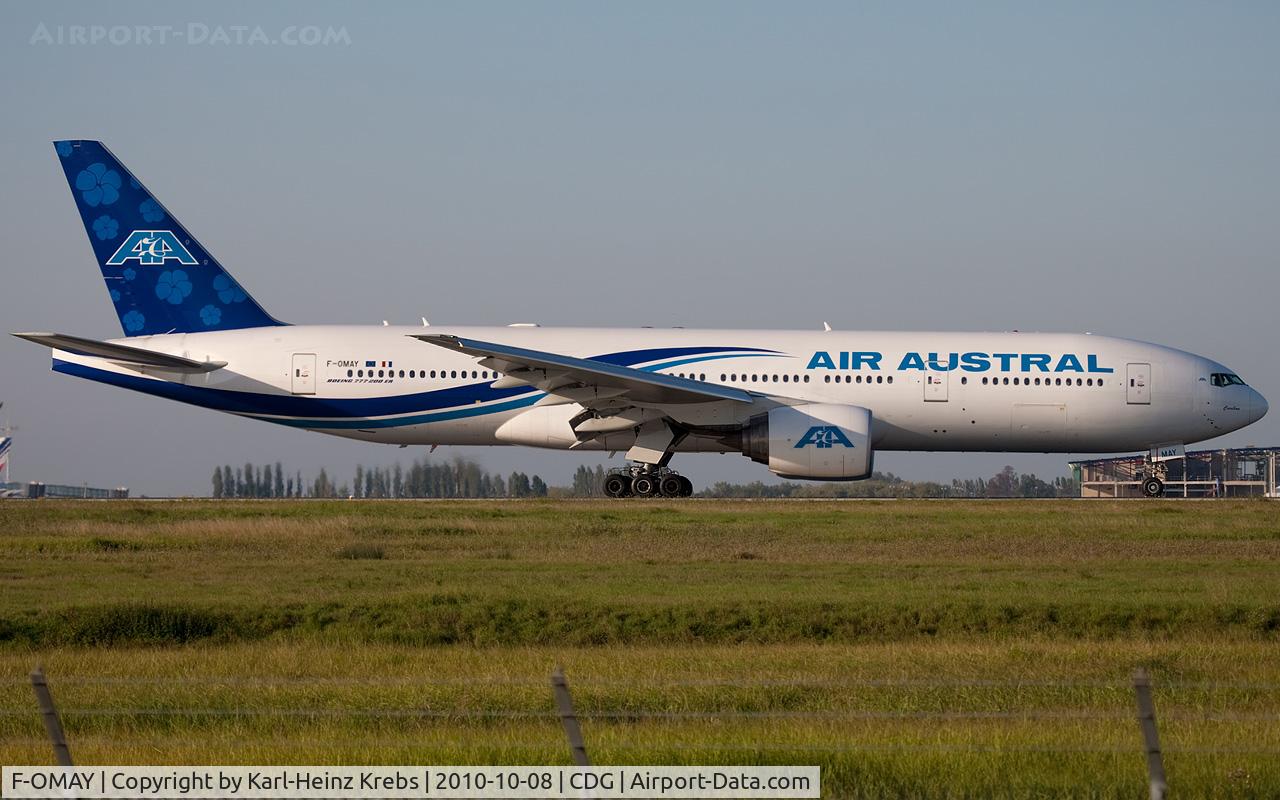 F-OMAY, 2005 Boeing 777-2Q8/ER C/N 29402, Air Austral