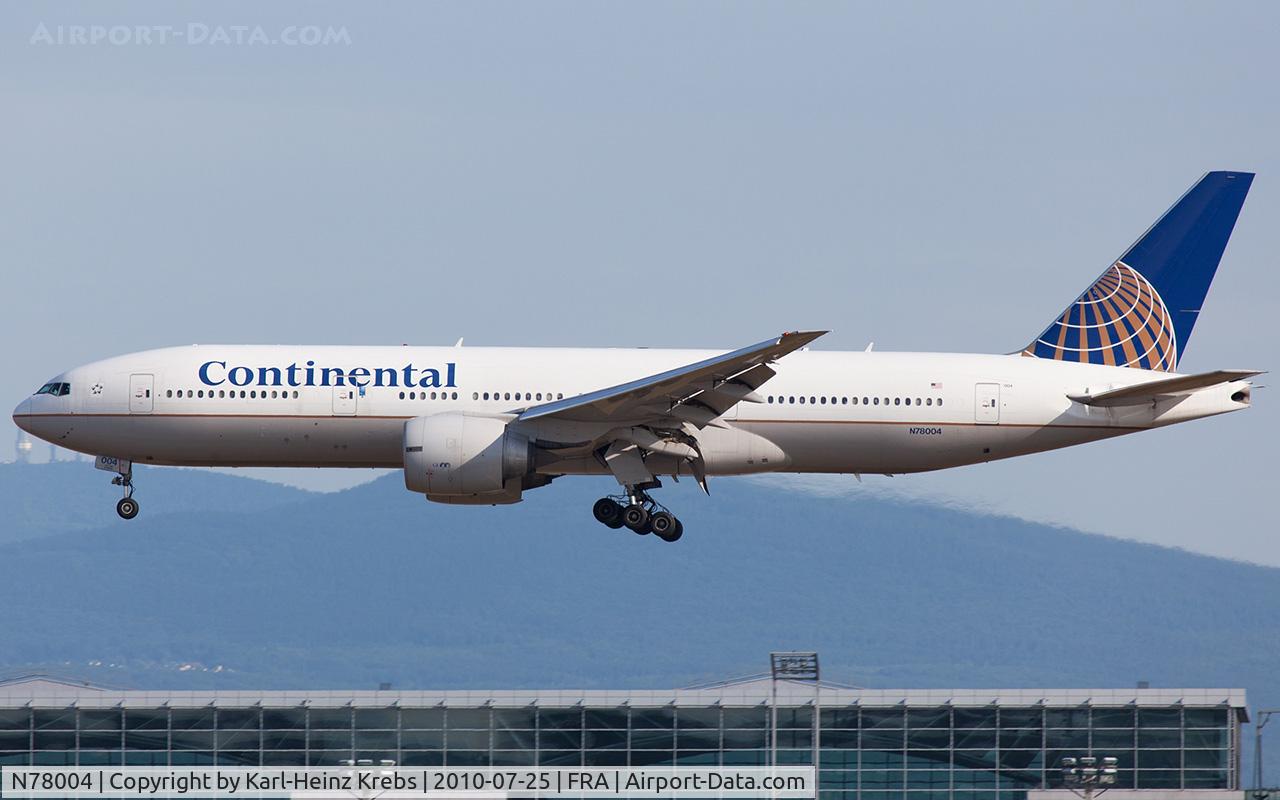 N78004, 1998 Boeing 777-224 C/N 27580, United