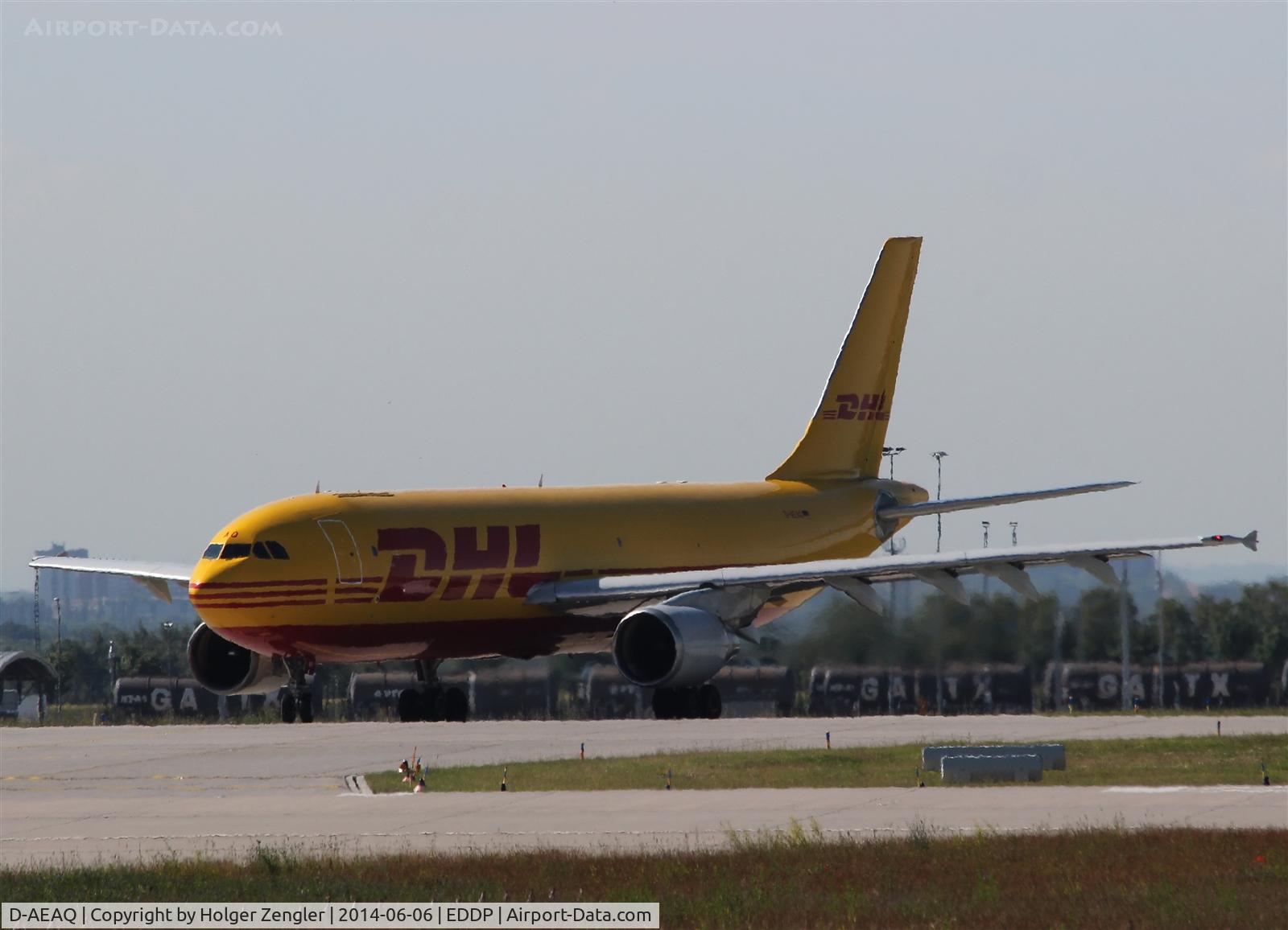 D-AEAQ, 1994 Airbus A300B4-622R(F) C/N 729, Waiting at holding point 24L....