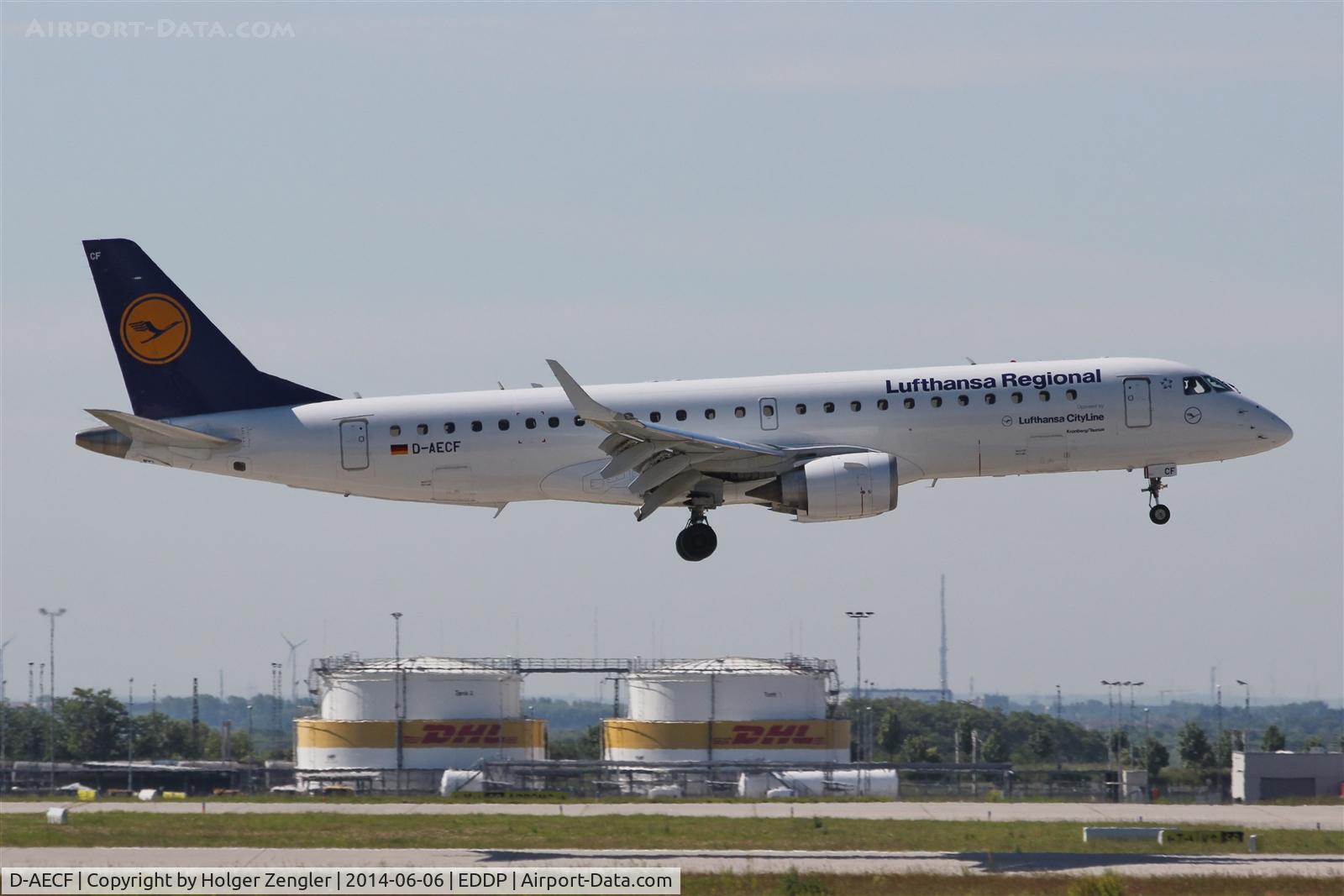 D-AECF, 2010 Embraer 190LR (ERJ-190-100LR) C/N 19000359, FRA shuttle on very final for rwy 26L......