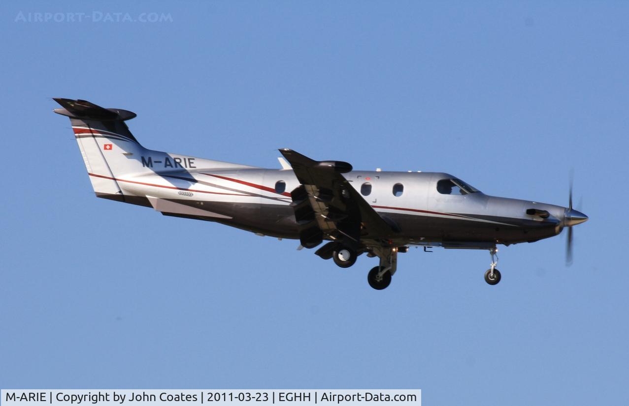 M-ARIE, 2010 Pilatus PC-12/47E C/N 1235, Arriving