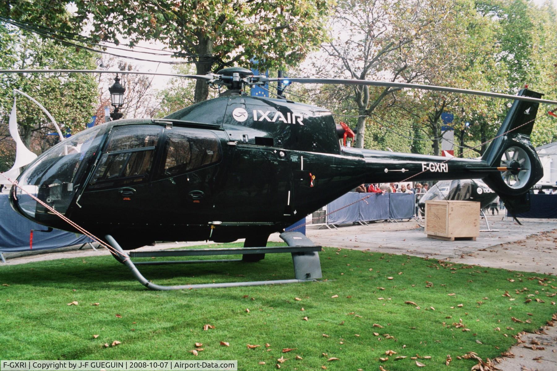 F-GXRI, 2007 Eurocopter EC-120B Colibri C/N 1482, On display at Paris-Champs Elysées for the exhibition 