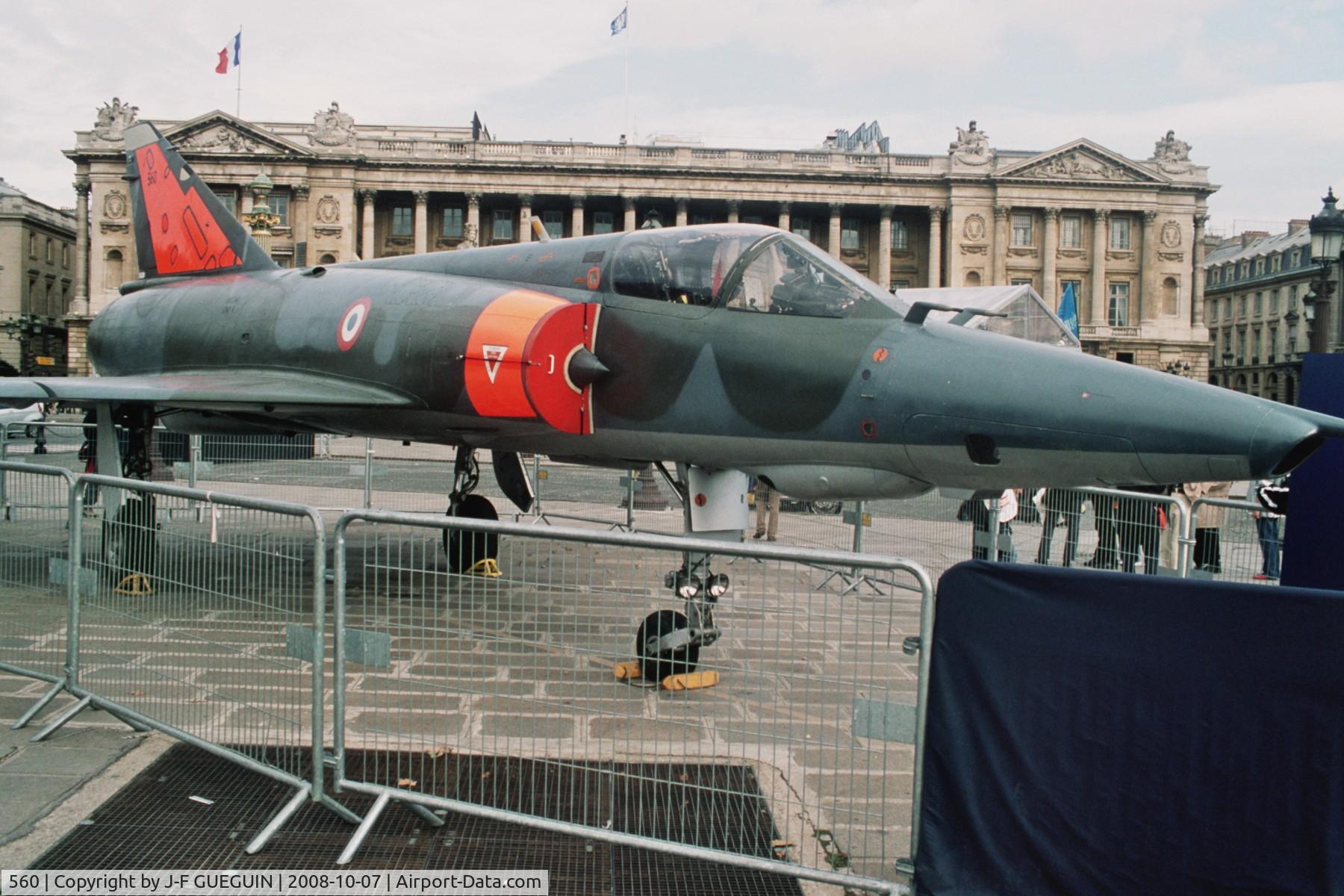 560, Dassault Mirage IIIE(R) C/N 560, On display at Paris-Champs Elysées for the exhibition 