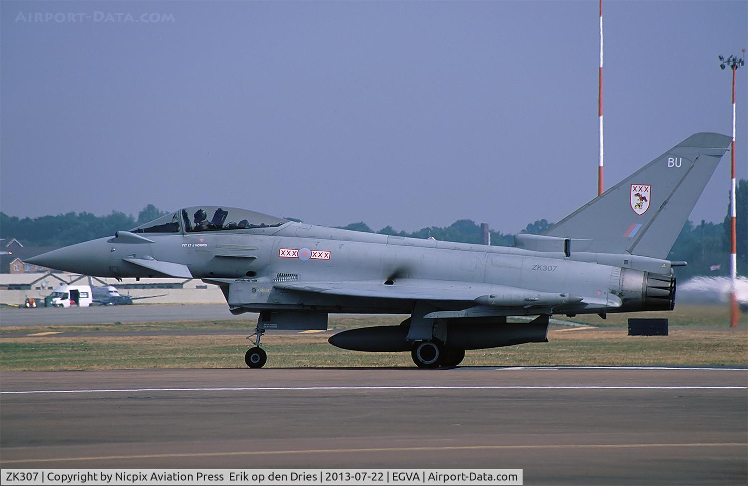 ZK307, 2009 Eurofighter EF-2000 Typhoon FGR4 C/N BS058, Typhoon FGR.4 ZK307 seen here on the runway of RAF Fairford.